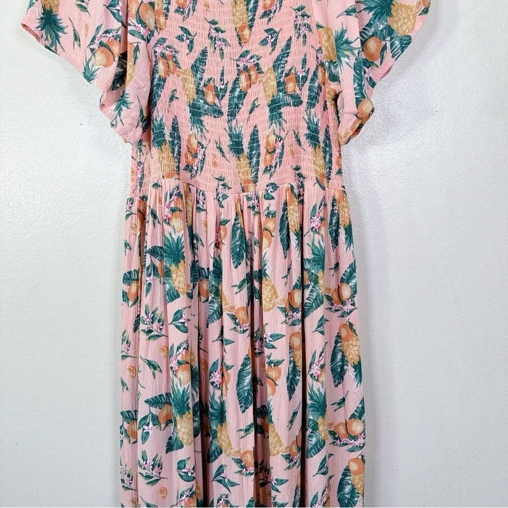 C&C California Womens Size Medium Floral Mock Summer Dress - Picture 12 of 14